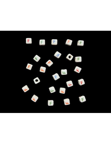 Cuentas de Ceramica Letra F